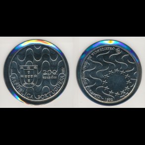 1992, Portugal, 200 escudos, pr�sident for EF, cunu, 0,