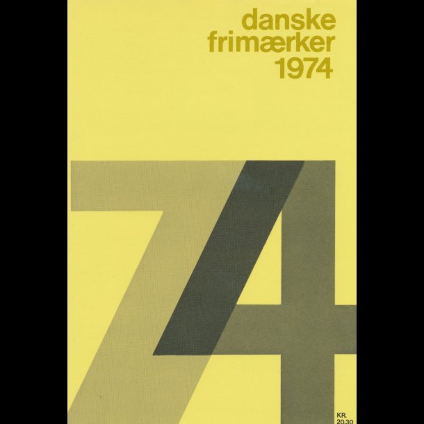 1974, rsmappe, postpris 20,30 kr, KMPE prisreducering, fr 30,-kr,