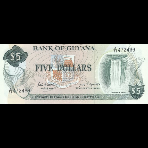 Guyana, 5 dollars, 1704, *