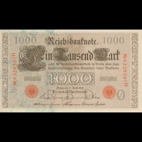 Tyskland, 1000 Mark, 1910, 1709, *