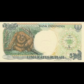 Indonesien, Orangutang, 500 rupiah, 1796, *