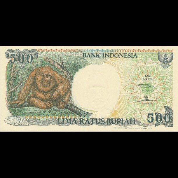 Indonesien, Orangutang, 500 rupiah, 1796, *