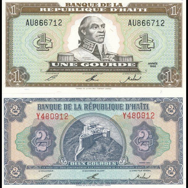 Haiti, 1-, 2 gourde, 1805, *