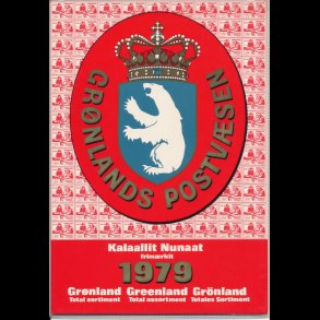 1979, Grnland, rsmappe, postpris 15,90 kr, TILBUD, fr 20,-kr