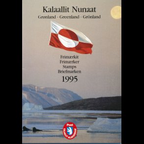 1995, Grnland, rsmappe, postpris 110,25 kr, KMPE prisreducering, fr 100,-kr