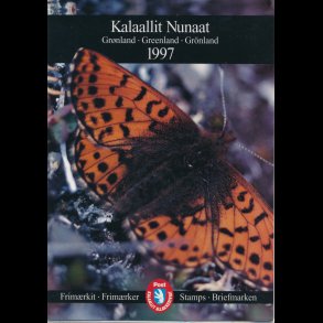 1997, Grnland, rsmappe, postpris 116,50 kr, KMPE prisreducering, fr 100,-kr
