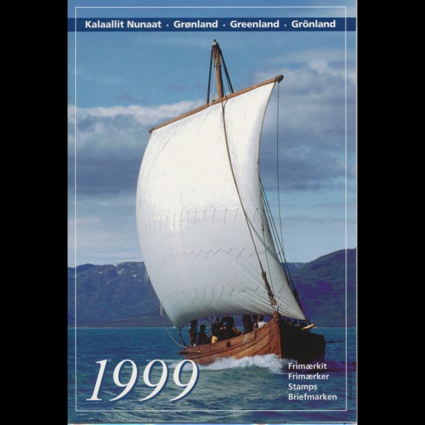 1999, Grnland, rsmappe, postpris 136,00kr