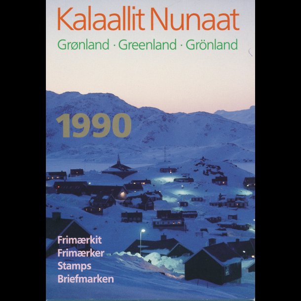1990, Grnland, rsmappe postpris 78,75kr