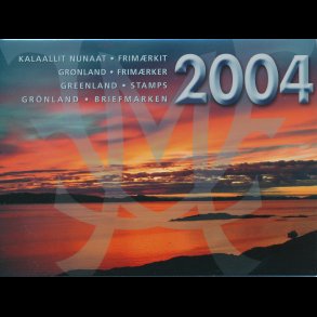 2004, Grnland, rsmappe, postpris 222,75kr, KMPE prisreducering, fr 210,-kr