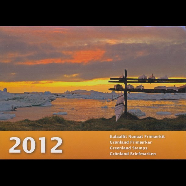 2012, Grnland, rsmappe, postpris 513,50kr