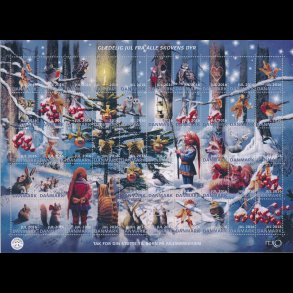 2016, Gl�delig jul fra alle skovens dyr, helark, ufoldet,