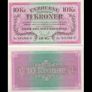 1940, F�r�erne, 10 kroner, 541509, 0, Sieg 17, Pick 11,