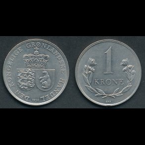 1964, Grnland, 1 krone, 0,