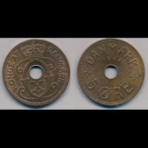 1941, Frerne, 5 re, 1+, NEDSAT fra 145.-kr,