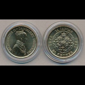 2012, 20 kroner, Margrethe II 40 rs regeringjubilum, ucirkuleret