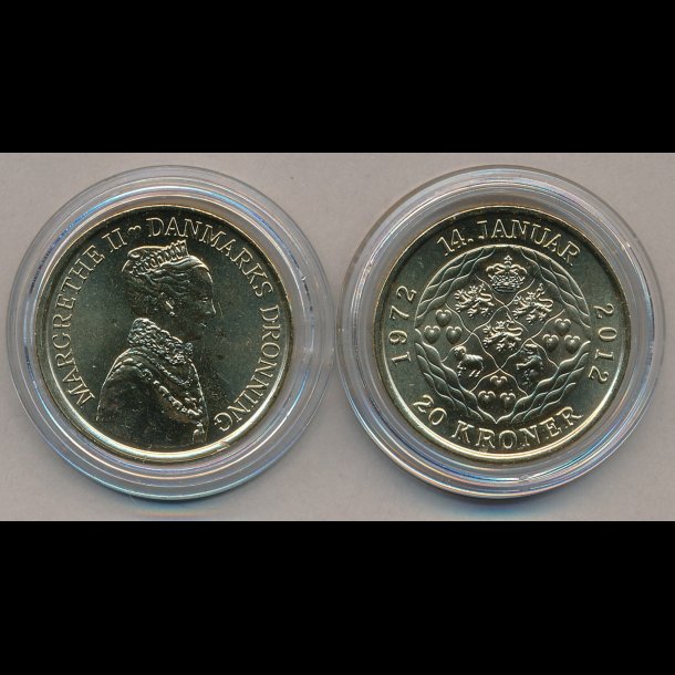 2012, 20 kroner, II 40 års regeringjubilæum, - 20 kroner erindringsmønter - samlerforum