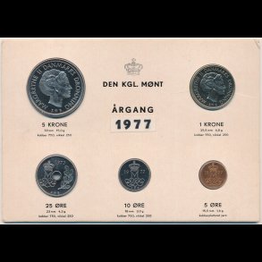 1977, Kgl. m�nts�t, med �rstal, 