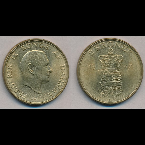 1947, Frederik IX, 2 kroner, 01,