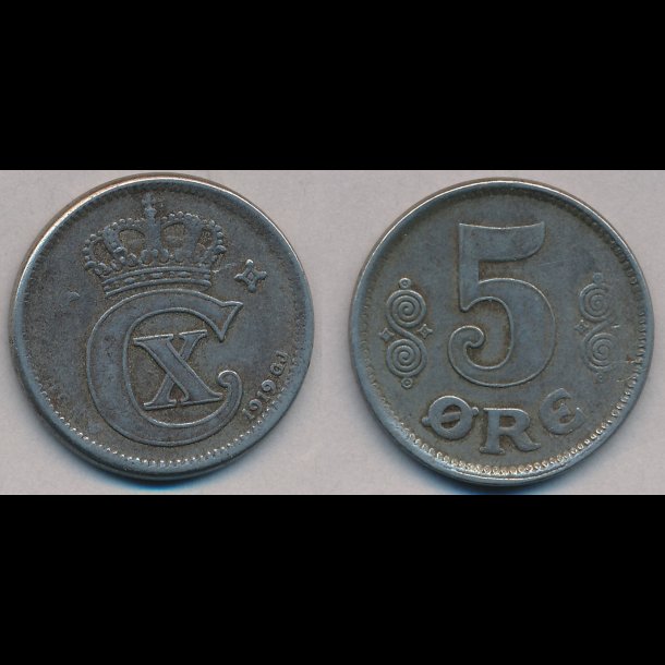 1919, 5 re, jern, 1+, NEDSAT fra 450,-kr