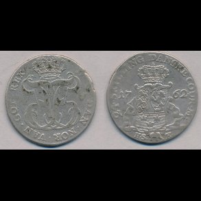 1762, Frederik V, 24 skilling, 1+ / 1-, H35B