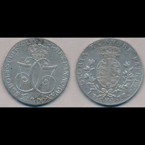 1777, Christian VII, speciedaler, 1+, H11D, S1