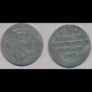 1787, Christian VII, 1/12 specie, 1 (+), H43
