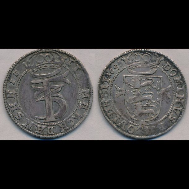 1659, Frederik III, 1 krone, 1+, H153A