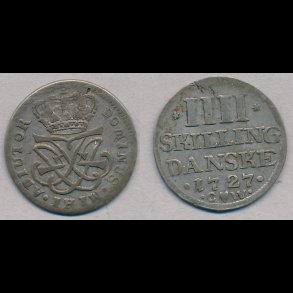 1727, Frederik IV, 4 skilling, 1+, H52