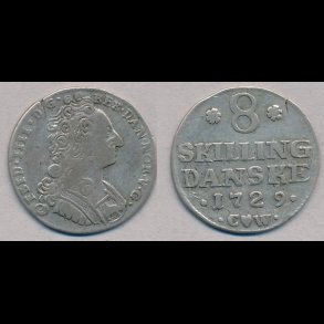 1729, Frederik IV, 8 skilling, H54