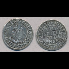 1630, Christian IV, 8 skilling, 1 (+), H141