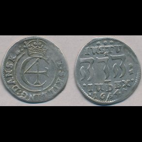 1645, Christian IV, 1 marck, 1, H 149, NEDSAT fra 1.200,-kr
