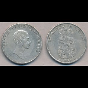 1833 Frederik VI, 1 rigsdaler species, KM, 1+