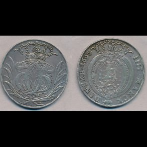 1693, Christian V, krone, Gl�ckstadt, 1+, S 138.1, H 125A, lbnr1 