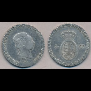1795, Christian VII, specie, 1+, S 45.1, H 39A