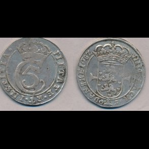 1682, Christian V, GS, 1 krone, 1+, S 39, H 67B