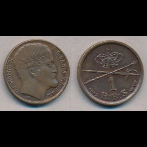 1852, Frederik VII, 1 Rigsbank skilling, VS, 1+, S2, H12A
