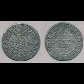 1582, Frederik II, 2 skilling, 1+, H28
