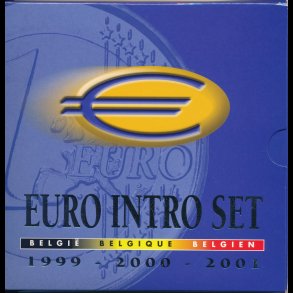 1999-2001, Belgien, euro mntst, 300 miljoen Europeanen 1 munt
