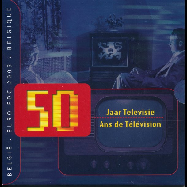 2003, Belgien, euro mntst, 50 Jaar Television