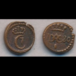 1780, Trankebar, Christian VII, 1 kas, kobber, 1+, S 76,