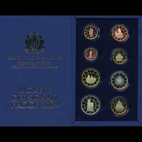 2009, San Marino, euro mntst, proof