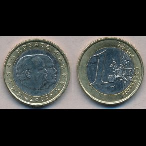 2002, Monaco, 1 euro, 0,