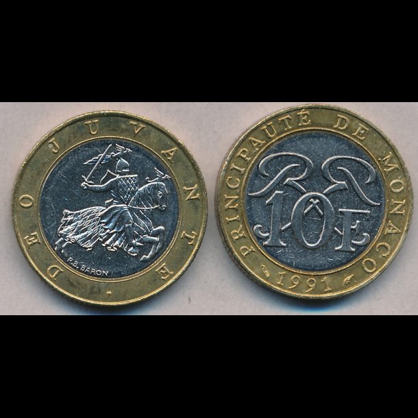 1991, Monaco, 10 francs