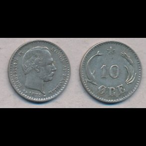 1875, 10 �re, s�lv, 1+