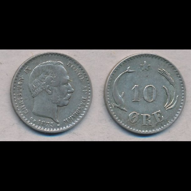 1875, 10 �re, s�lv, 1+