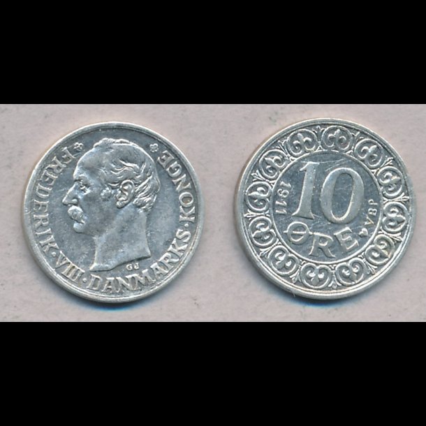 1911, 10 re, slv, 1+,