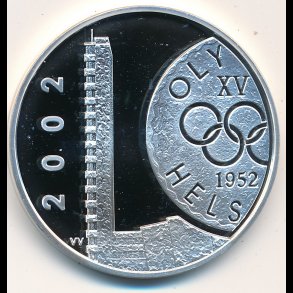 2002, Finland, 10 euro, 50 ret for Helsinfors olympianden
