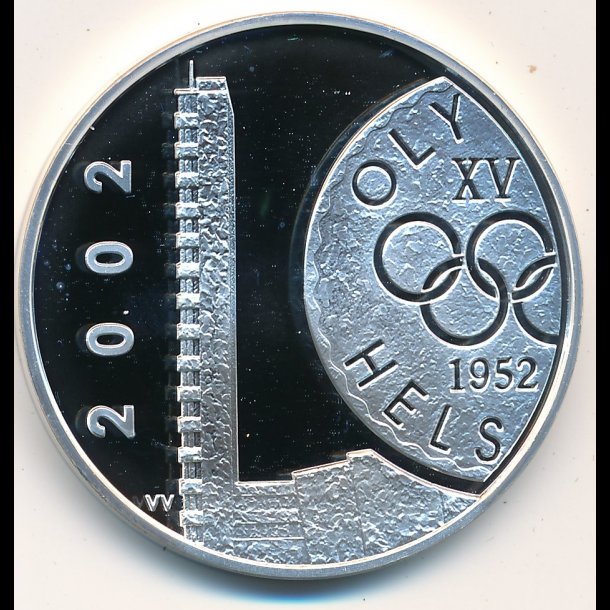 2002, Finland, 10 euro, 50 ret for Helsinfors olympianden