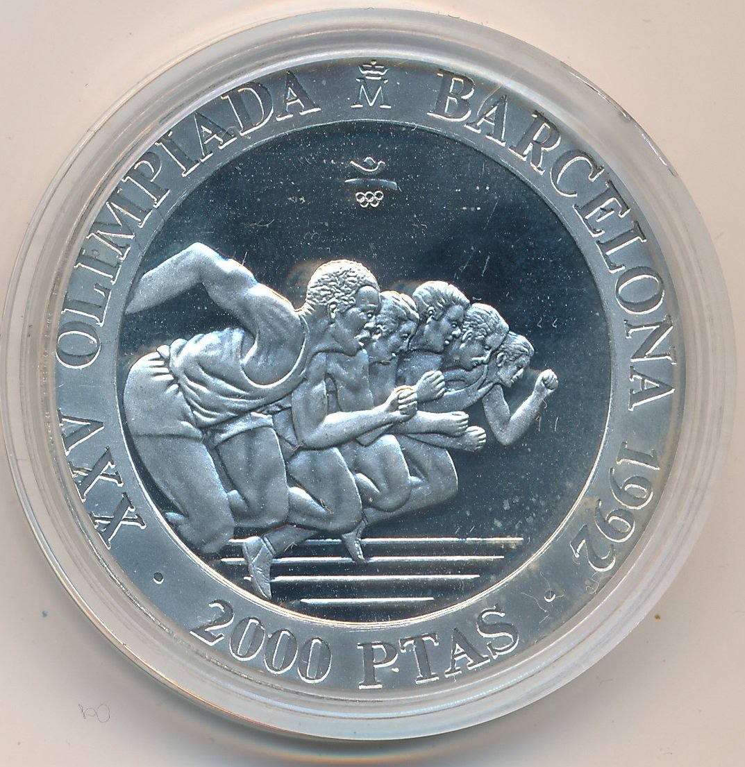 1992, Spanien, 2000 ptas, Olympiade i Barcelona Spanien samlerforum