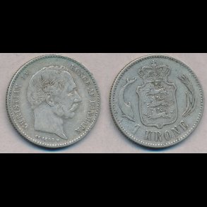 1892, 1 krone, slvmnt, 1,